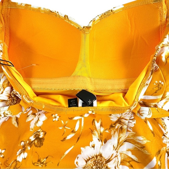 NipTuck Swim One Pice Swimsuit Yellow Floral Size 6 - Picture 4 of 11